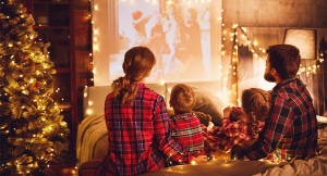 Family spending time at Christmas together