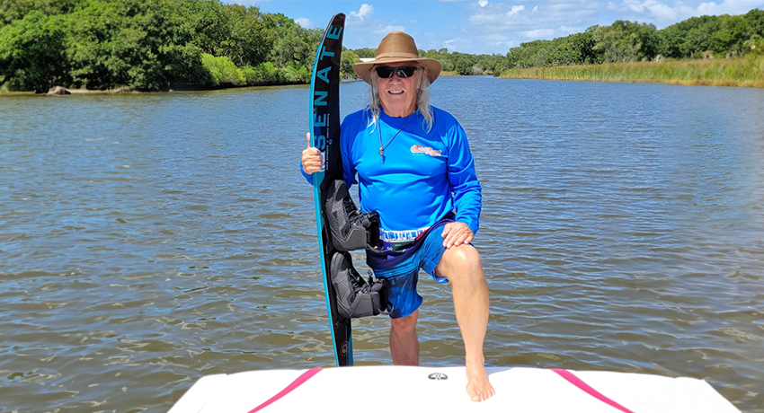 Roy Gray enjoying a water sport activity